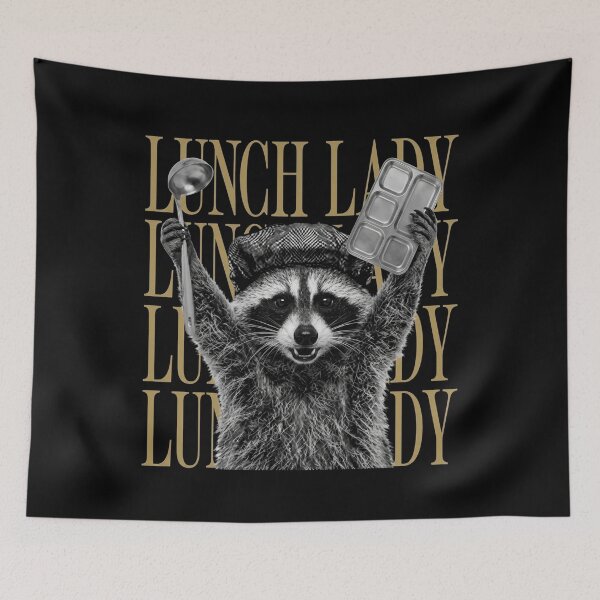 Item preview, Lunch Lady Raccoon Funny School Trash Panda  designed and sold by CaneufeyCip.