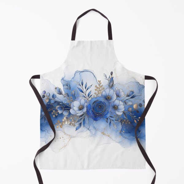 Item preview, Deep Blue Floral Fluid Art Centerpiece designed and sold by AneissPiaf.