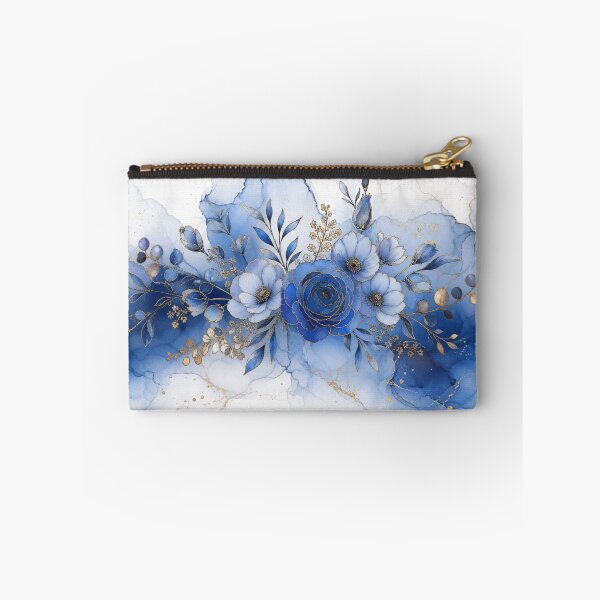 Item preview, Deep Blue Floral Fluid Art Centerpiece designed and sold by AneissPiaf.