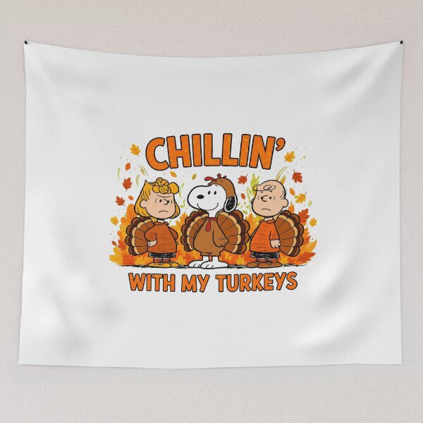Item preview, Thanksgiving Chillin With Turkeys Cute Design designed and sold by TanayLetts99.