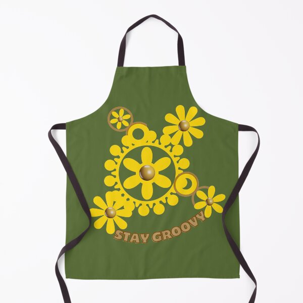 Item preview, Stay Groovy Yellow Retro Floral Art designed and sold by PaniKulka.