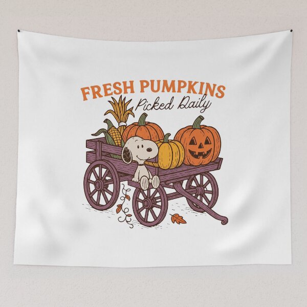Item preview, Autumn Harvest Pumpkin Cart Cute Dog designed and sold by yahChiolam.
