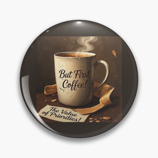 Item preview, Cozy Coffee Mug Illustration Art with Motivational Quotes Typography "BUT FIRST COFFEE" and "THE VALUE OF PRIORITY!" designed and sold by Giulivo Store Graphic.