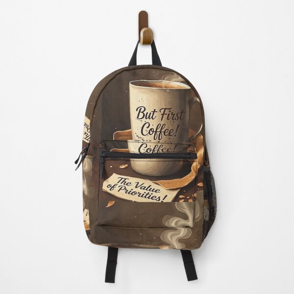 Item preview, Cozy Coffee Mug Illustration Art with Motivational Quotes Typography "BUT FIRST COFFEE" and "THE VALUE OF PRIORITY!" designed and sold by Giulivo Store Graphic.