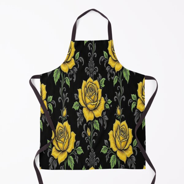 Item preview, Vintage Yellow Roses and Gothic Damask Seamless Pattern designed and sold by Breezes-of-Ida.