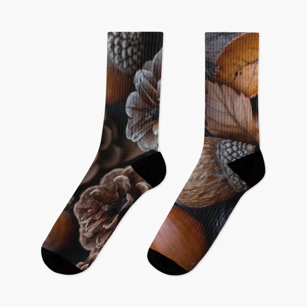 Item preview, Cozy Autumn Pinecones and Acorns Flatlay — Rustic Fall Nature Texture designed and sold by LYAN-STORE.