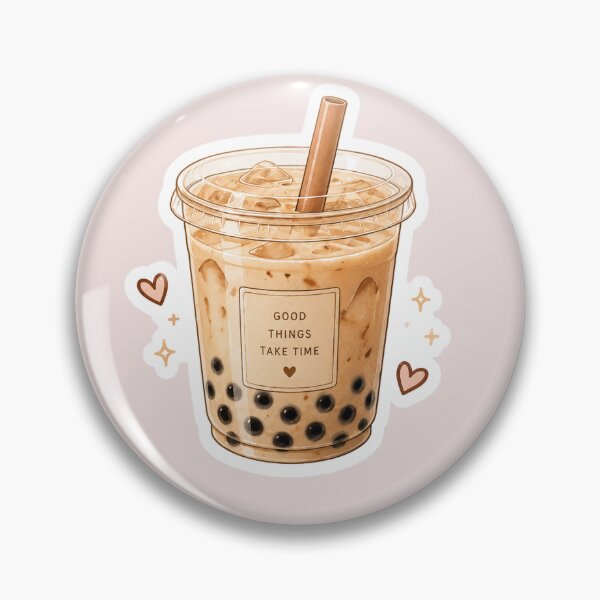 Item preview, Good Things Take Time Boba Tea Sticker Cute Aesthetic Bubble Tea Retro Kawaii Positive Vibes Gift designed and sold by AstraDrip Studio.