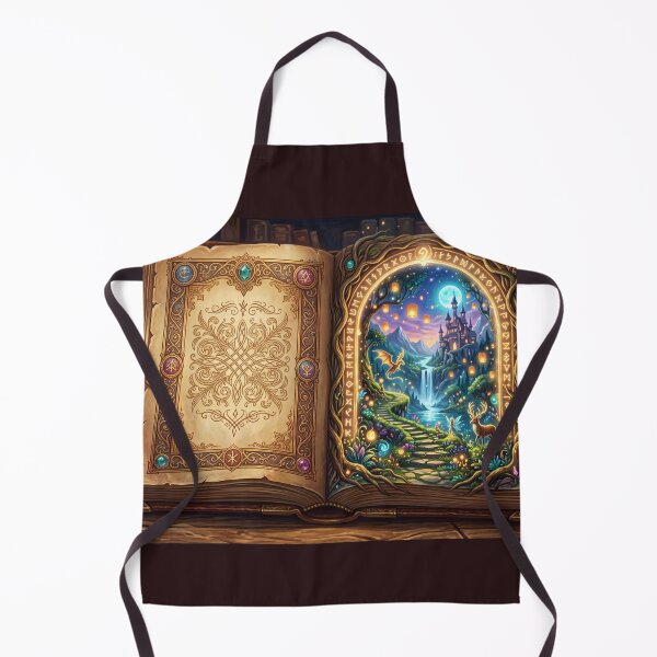 Item preview, Magical Portal Book | Open Grimoire with Enchanted Castle Realm designed and sold by SebastianSpace.