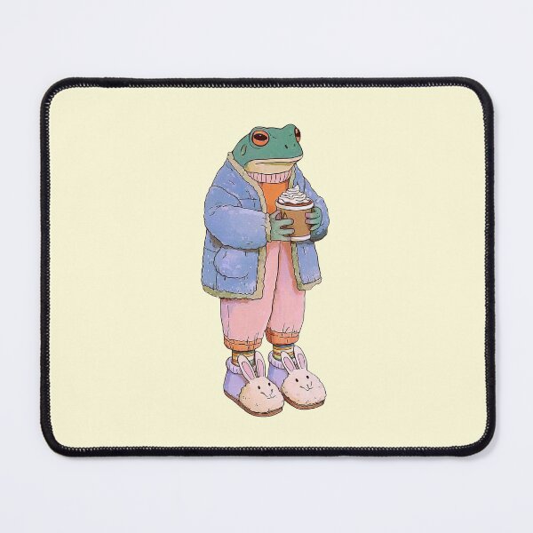Item preview, Cozy Frog Drinking Coffee designed and sold by jianina-alondra.