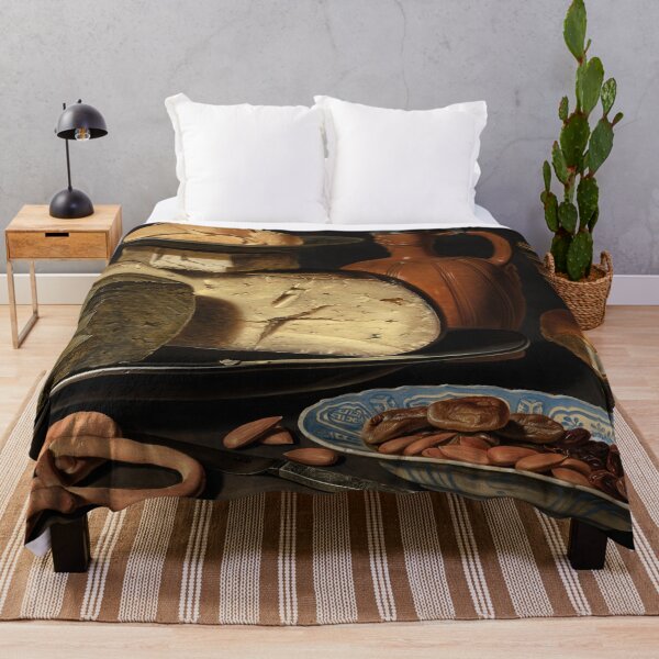 Item preview, Still Life with Cheeses, Almonds and Pretzels designed and sold by Craphe.