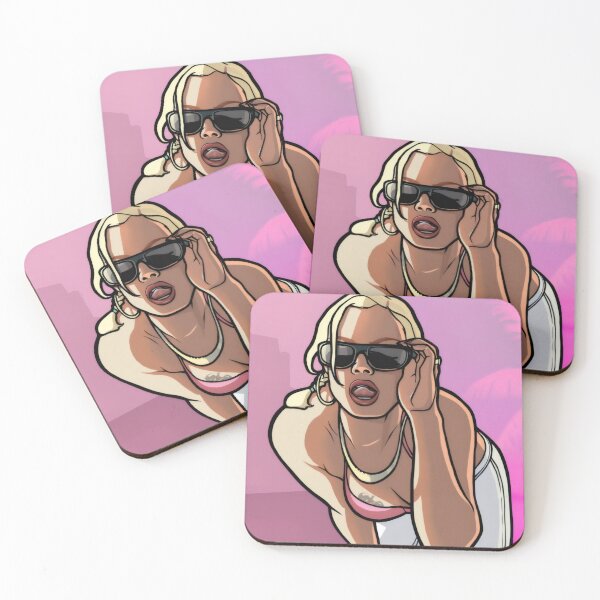 Item preview, Retro Blonde Girl Synthwave - Vice Tropical Beach Vector Poster designed and sold by Billy Morfo™.