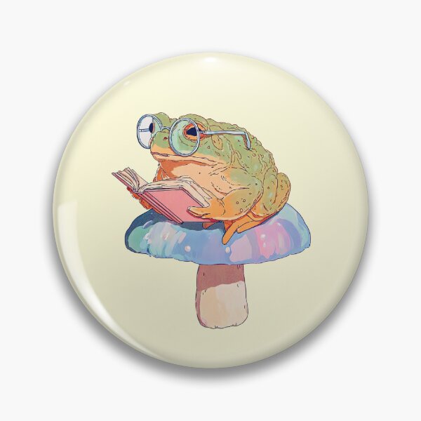 Item preview, Cute Bookworm Frog Reading on Mushroom designed and sold by jianina-alondra.