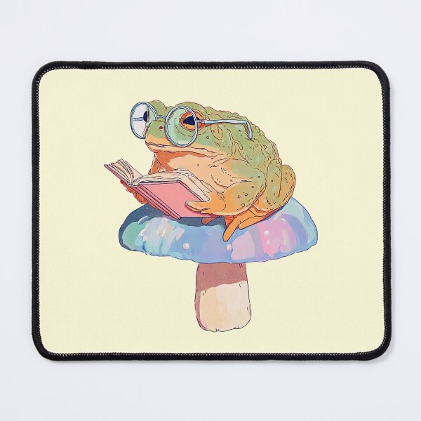 Item preview, Cute Bookworm Frog Reading on Mushroom designed and sold by jianina-alondra.