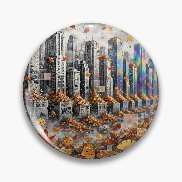 Item preview, Cute Fall Leaves in Fantasy Cityscape designed and sold by m-y-A-I-A-R-T-.