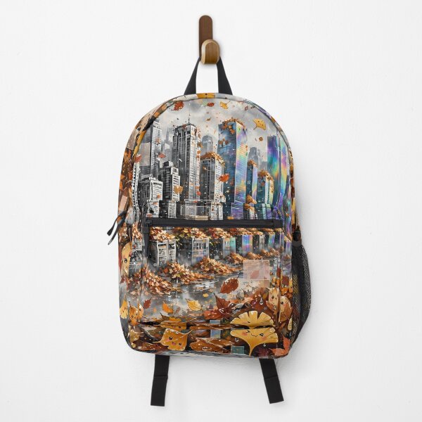 Item preview, Cute Fall Leaves in Fantasy Cityscape designed and sold by m-y-A-I-A-R-T-.