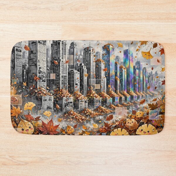 Item preview, Cute Fall Leaves in Fantasy Cityscape designed and sold by m-y-A-I-A-R-T-.