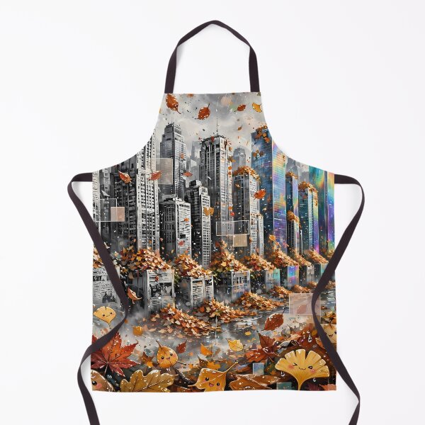 Item preview, Cute Fall Leaves in Fantasy Cityscape designed and sold by m-y-A-I-A-R-T-.