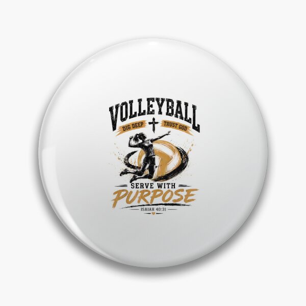 Item preview, Volleyball Serve With Purpose Dig Deep Trust God Isaiah 40_31 Christian designed and sold by PaletteArc.