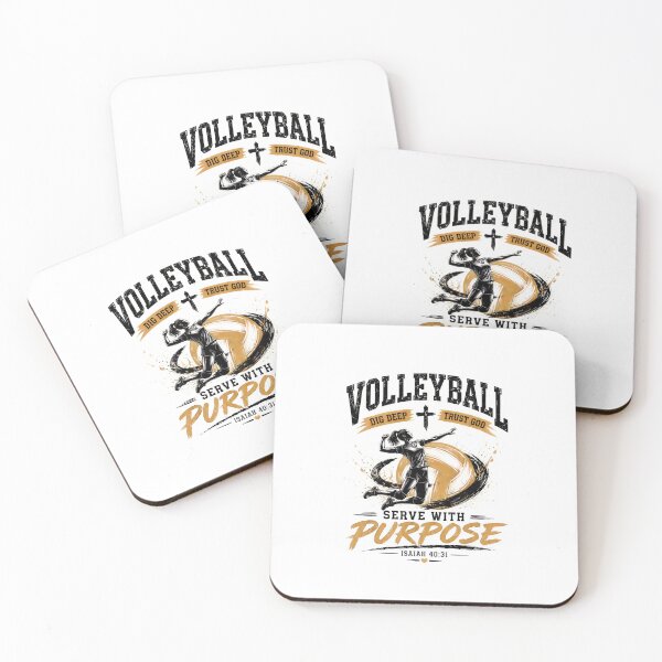 Item preview, Volleyball Serve With Purpose Dig Deep Trust God Isaiah 40_31 Christian designed and sold by PaletteArc.