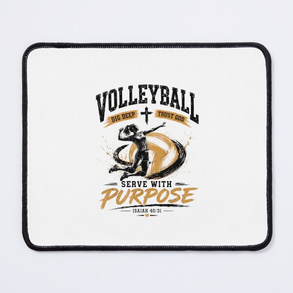 Item preview, Volleyball Serve With Purpose Dig Deep Trust God Isaiah 40_31 Christian designed and sold by PaletteArc.