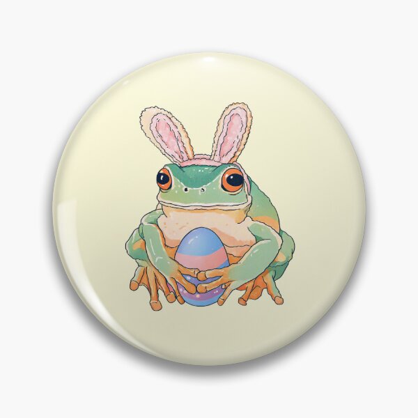 Item preview, Cute Easter Frog Holding Egg designed and sold by jianina-alondra.