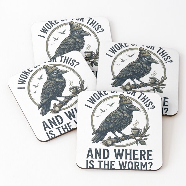 Item preview, I Woke Up For This Funny Crow Coffee designed and sold by designwiss.