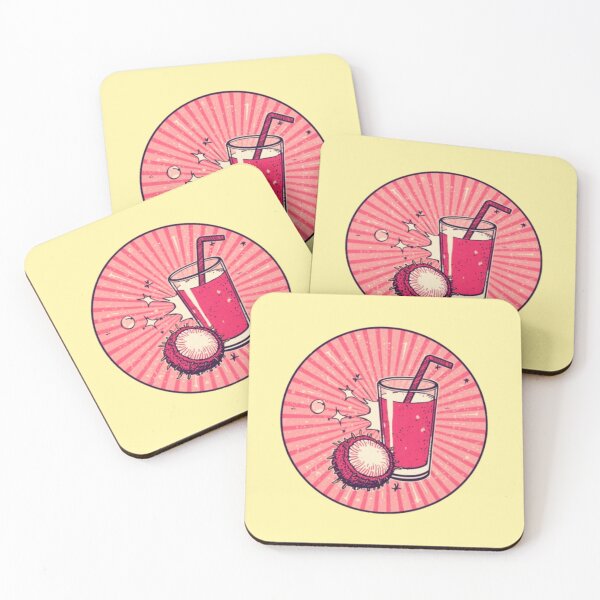 Item preview, Glass of lychee juice ilillustration designed and sold by DuliDoodles.