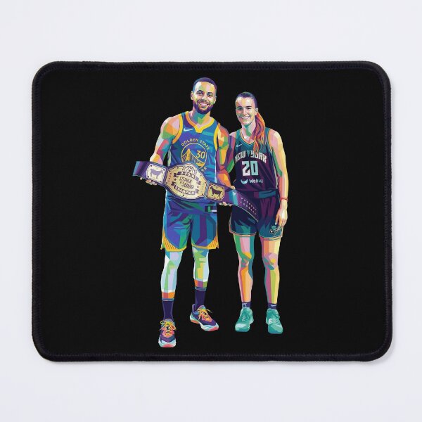 Item preview, Stephen Curry and Sabrina Ionescu Colorful Pop Art designed and sold by SiksisArt.
