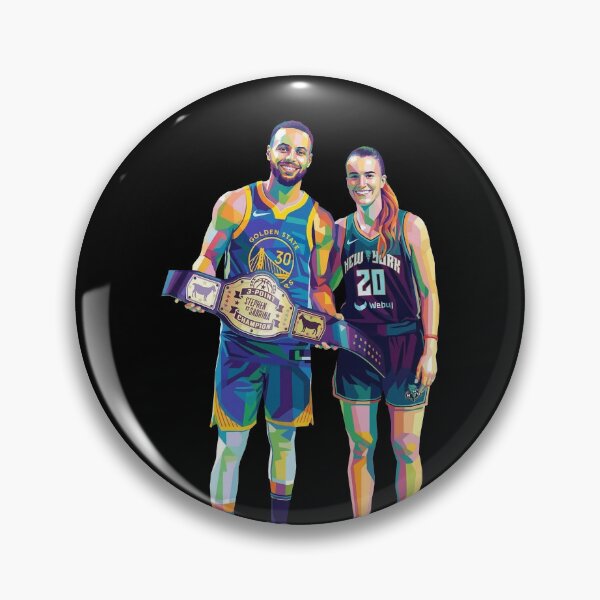 Item preview, Stephen Curry and Sabrina Ionescu Colorful Pop Art designed and sold by SiksisArt.