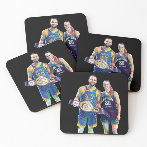 Item preview, Stephen Curry and Sabrina Ionescu Colorful Pop Art designed and sold by SiksisArt.