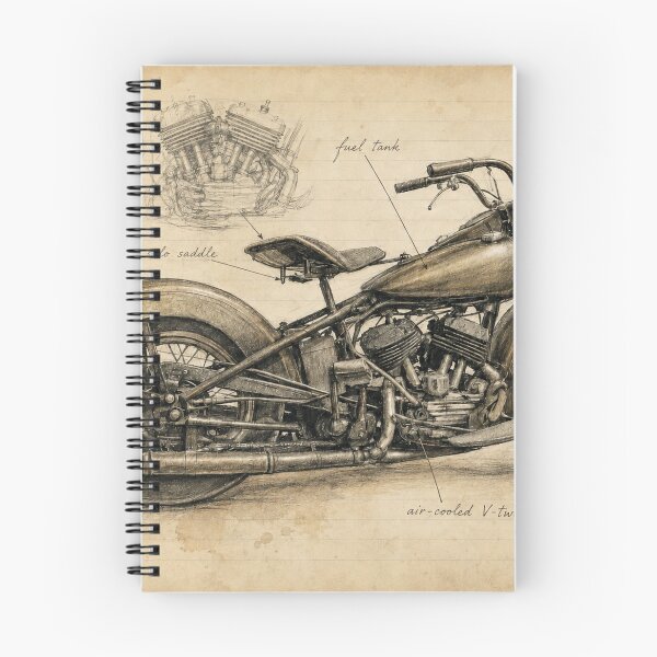 Item preview, Vintage Motorcycle Mechanic’s Sketchbook designed and sold by Russell Thorne.