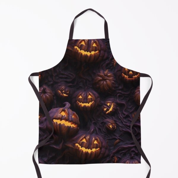 Item preview, Dark Creepy Halloween Pumpkins Pattern — Glowing Jack O Lantern 3D Texture designed and sold by LYAN-STORE.