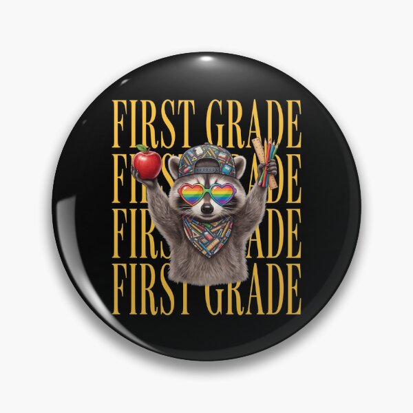 Item preview, First Grade Funny Raccoon Back To School  designed and sold by CaneufeyCip.
