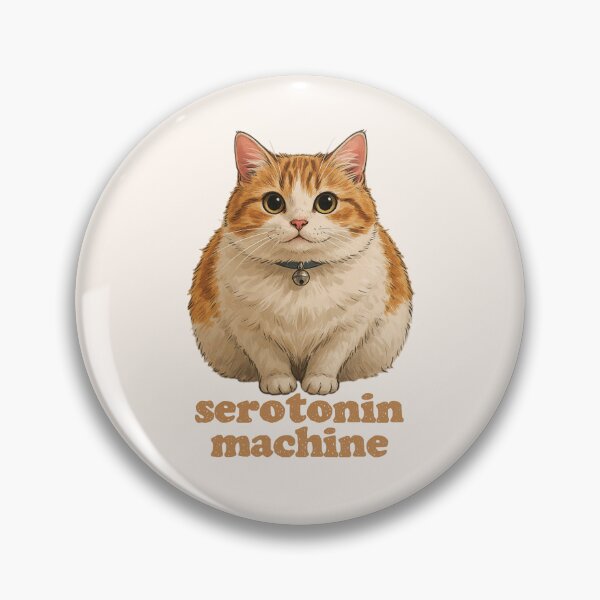 Item preview, Chubby Orange Tabby Smiling Cat Serotonin Machine designed and sold by chillaxcats.