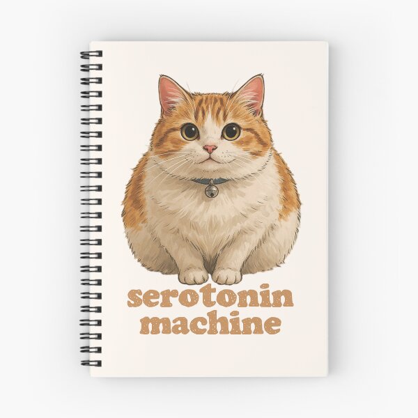 Item preview, Chubby Orange Tabby Smiling Cat Serotonin Machine designed and sold by chillaxcats.