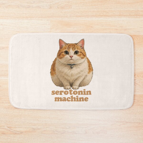 Item preview, Chubby Orange Tabby Smiling Cat Serotonin Machine designed and sold by chillaxcats.