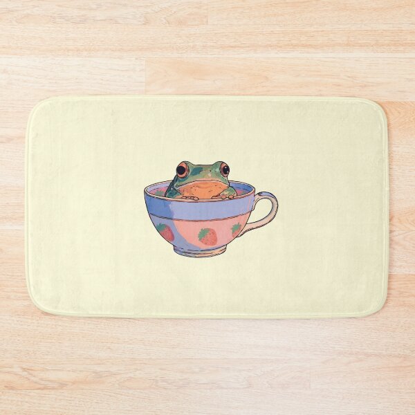 Item preview, Cute Frog in Strawberry Teacup designed and sold by jianina-alondra.