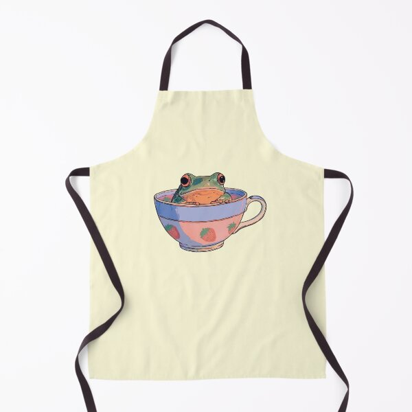 Item preview, Cute Frog in Strawberry Teacup designed and sold by jianina-alondra.