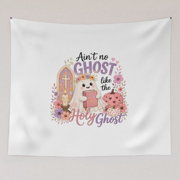 Item preview, Ain't No Ghost Like The Holy Ghost Cute Ghost Bible Halloween designed and sold by PaletteArc.