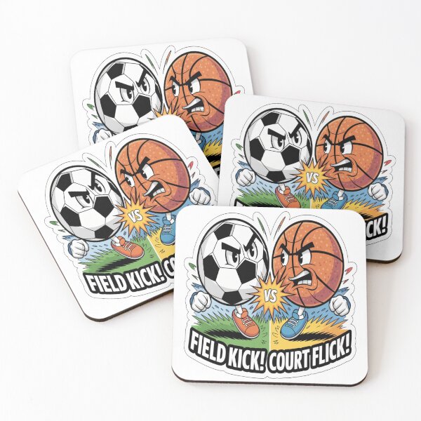 Item preview, Soccer Ball Versus Basketball Court Battle Sticker designed and sold by Imaginarium of Chaos falcon88 .