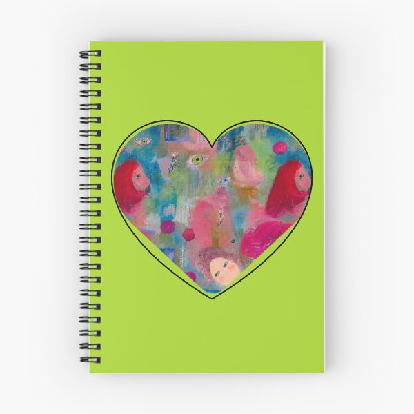 Item preview, Colorful Faces in a Heart – Abstract Portrait Art designed and sold by Adela80.