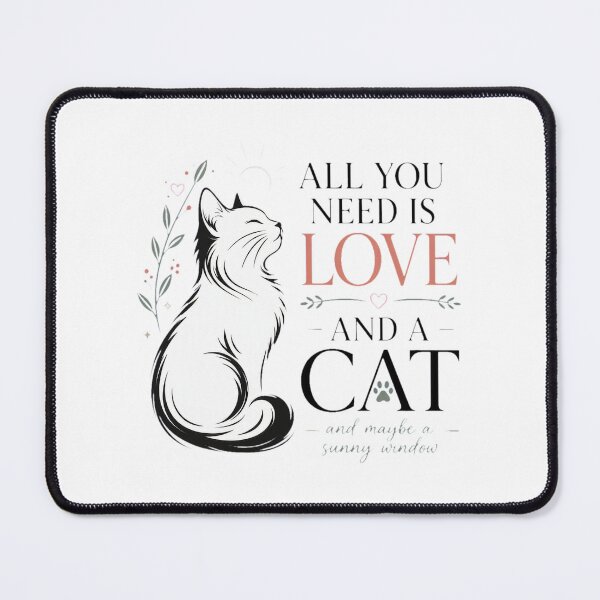 Item preview, All You Need Is Love And A Cat Sunny Window Art designed and sold by SoyLamderma.