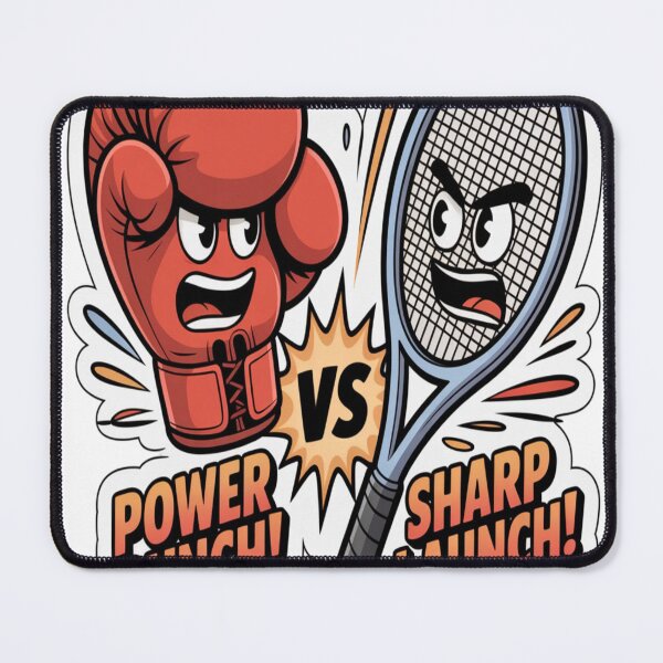Item preview, Boxing Glove Versus Tennis Racket Power Sticker designed and sold by Imaginarium of Chaos falcon88 .
