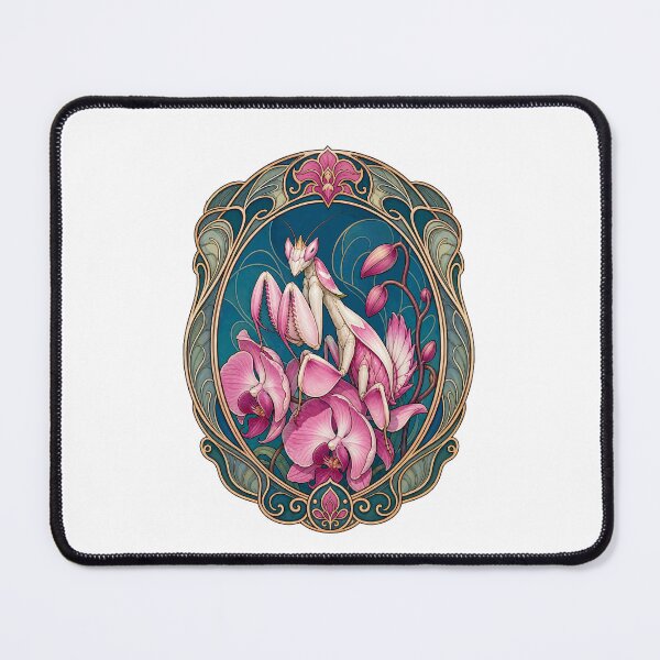 Item preview, Pink Orchid Mantis Art Nouveau Insect designed and sold by AntiqueImages.