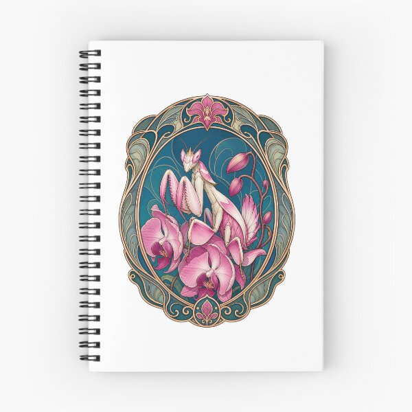 Item preview, Pink Orchid Mantis Art Nouveau Insect designed and sold by AntiqueImages.