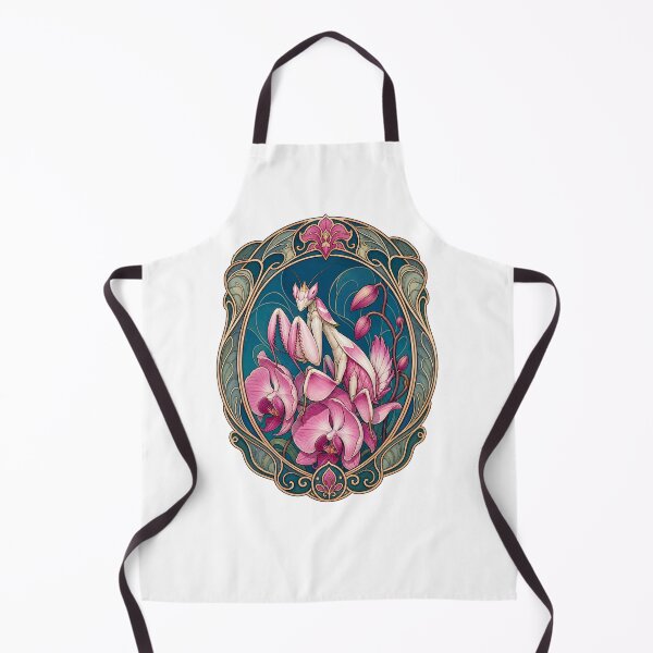 Aperçu de l'œuvre Mante orchidée rose, insecte Art Nouveau créée et vendue par AntiqueImages.