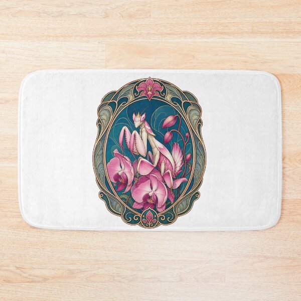 Item preview, Pink Orchid Mantis Art Nouveau Insect designed and sold by AntiqueImages.