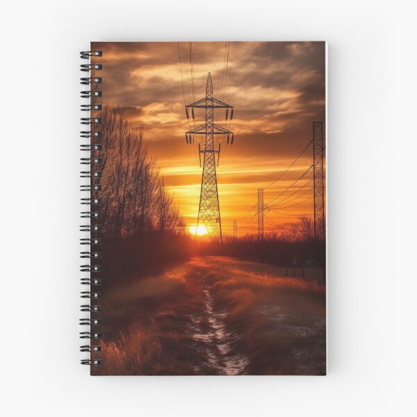 Item preview, Electricity Pylon Sunset Sky designed and sold by Pylon-Bureau.