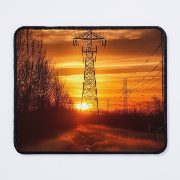 Item preview, Electricity Pylon Sunset Sky designed and sold by Pylon-Bureau.