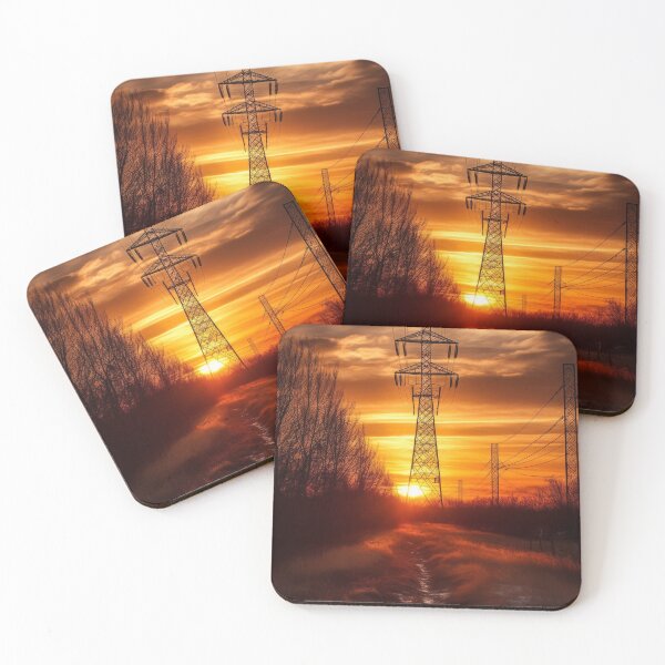 Item preview, Electricity Pylon Sunset Sky designed and sold by Pylon-Bureau.
